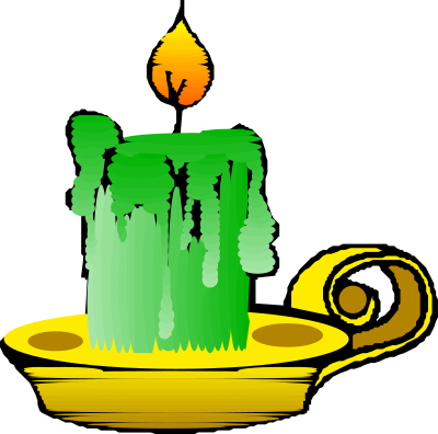 Green candle clipart