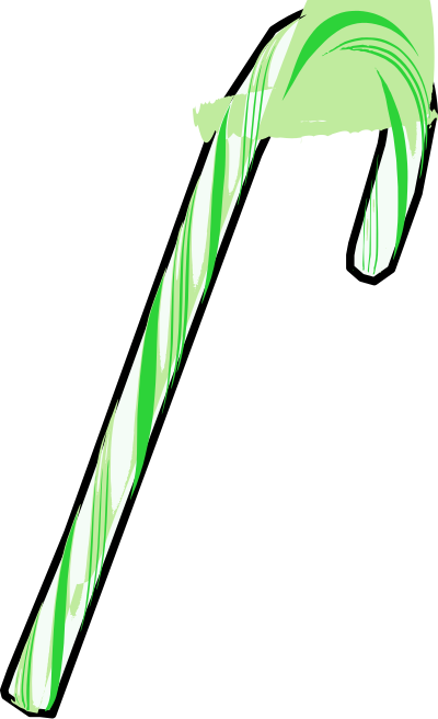 Green Candy Cane clipart