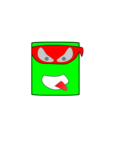 Green Canman Ninja clipart