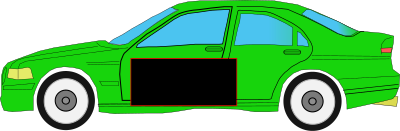 Green car clipart