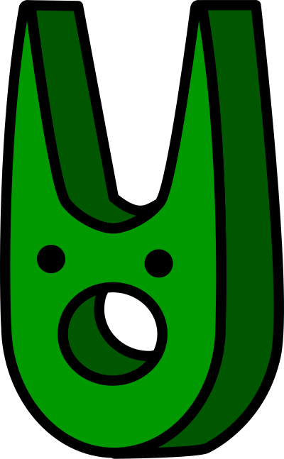 Green cat clipart