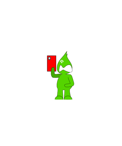 Green Character Tablet clipart