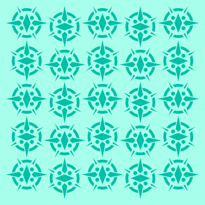 Green Circle and Spikes clipart