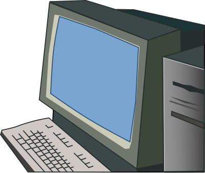 Green computer clipart