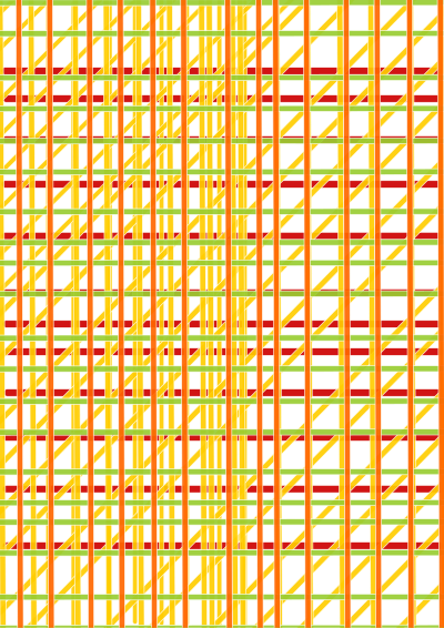 Green crossing yellow lines clipart