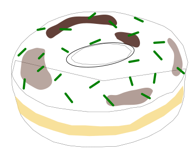 Green Donut 2 clipart