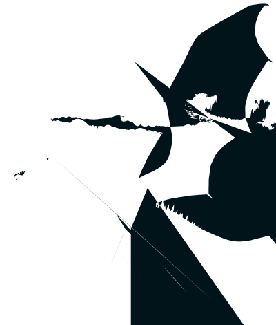 Green Dragon Silhouette clipart