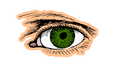 Green eye clipart