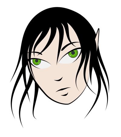 Green Eyed Elf clipart
