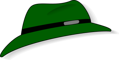 Green fedora clipart