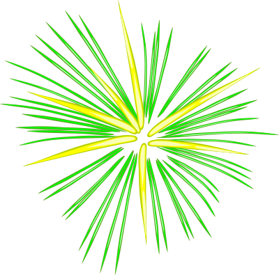 Green Fireworks clipart
