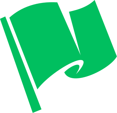 Green flag clipart