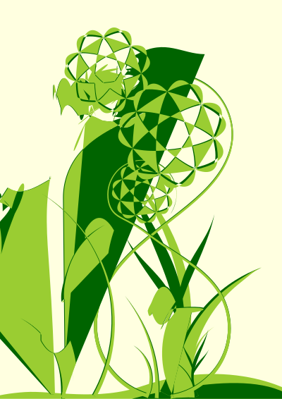 Green Floral clipart