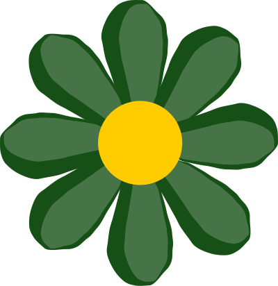 Green flower clipart