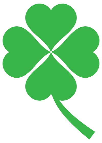 Green Four Leaf Clover clipart