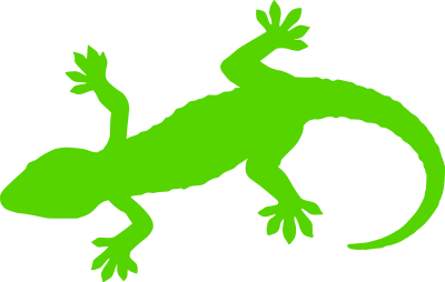 Green Gecko Silhouette clipart