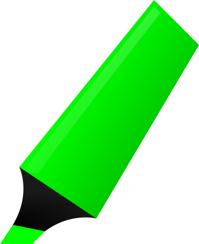 Green Highlighter clipart