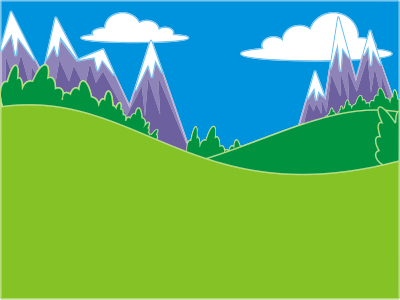 Green Hills And Mountains Landscape clipart