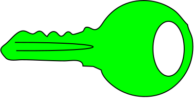 Green key clipart