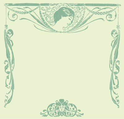 Green Lady Frame clipart