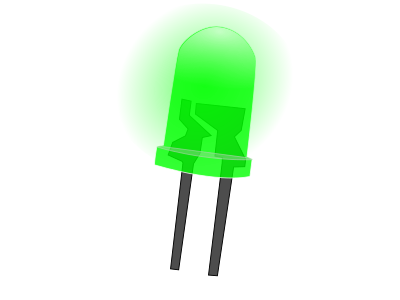 Green LED Lamp (On) clipart