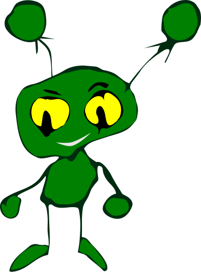 Green Little Creature clipart