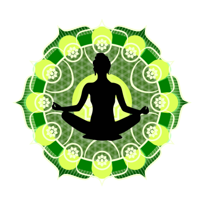 Green Mandala Meditation clipart