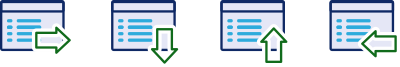 Green menu icon set clipart
