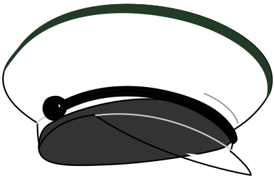 Green Military Hat clipart