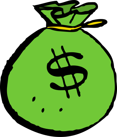 Green Money Bag clipart