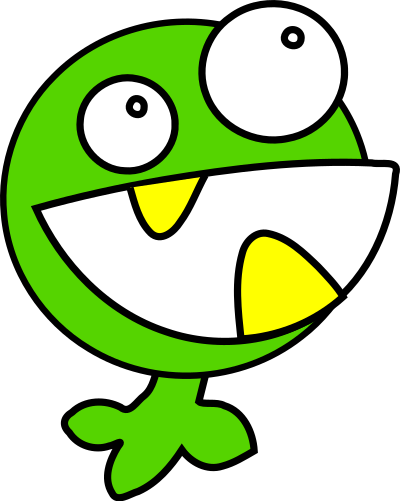 Green monster clipart