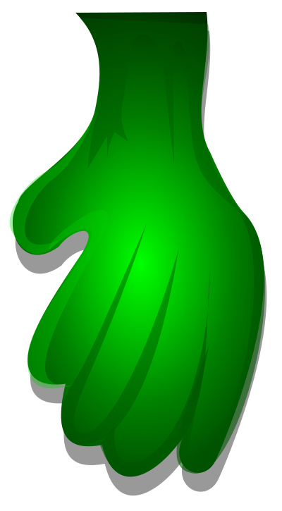 Green Monster Hand 1 clipart