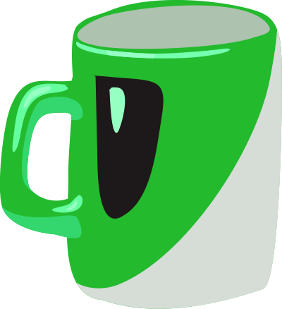 Green mug clipart