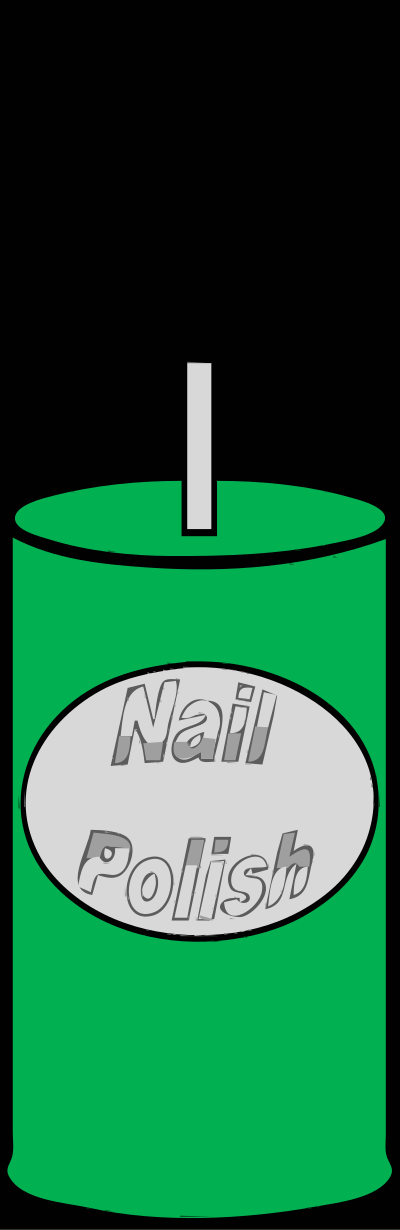 Green nail polish clipart