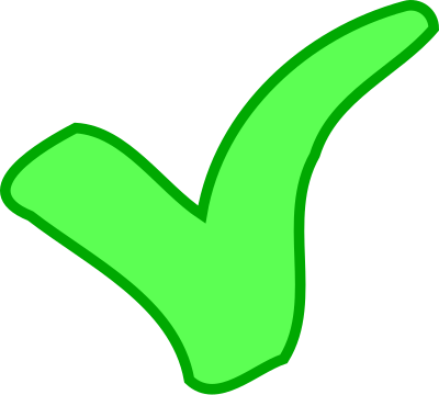 green OK / success symbol clipart