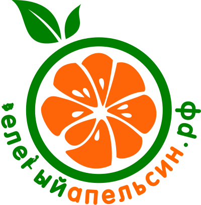 Green Orange ecomarket logo clipart