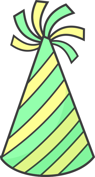 Green Party Hat clipart