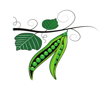 Green peas clipart