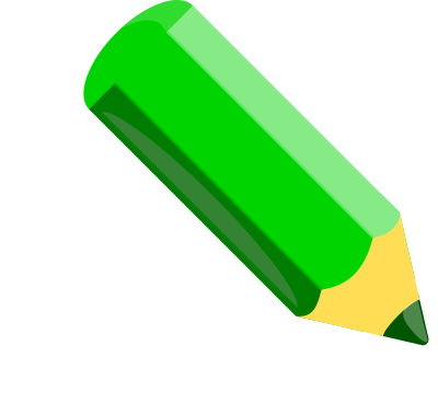 Green pencil clipart