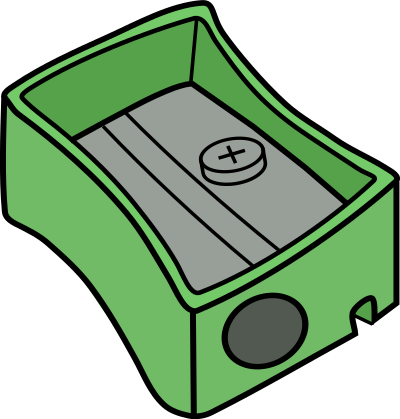 Green Pencil Sharpener clipart