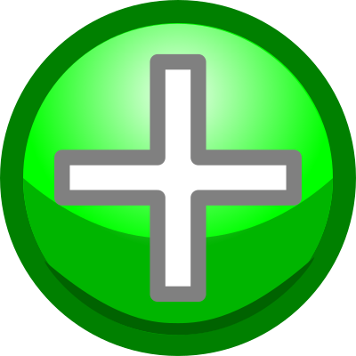 Green plus clipart