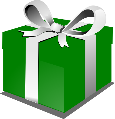 Green present clipart