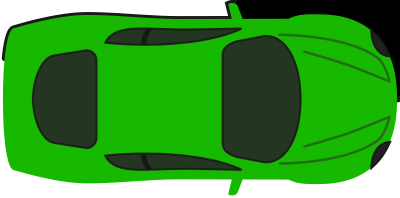 Green Racing Car (Top View) clipart
