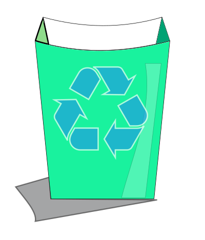 Green Recycle Bin clipart