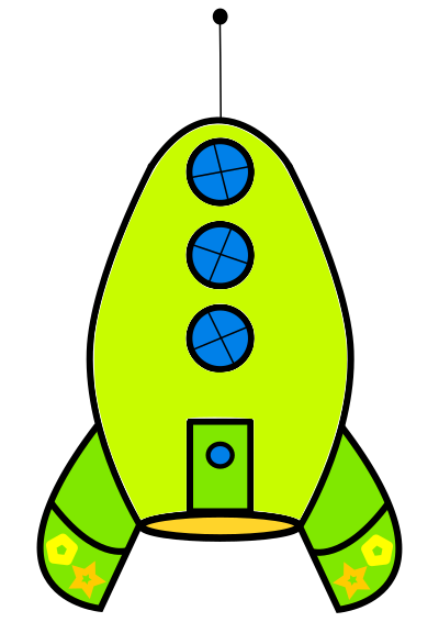 Green rocket clipart