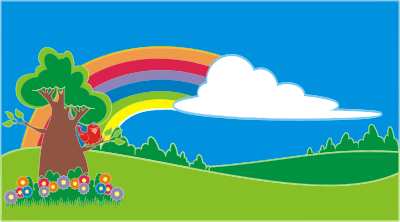 Green Rolling Hills Illustration By Merio clipart