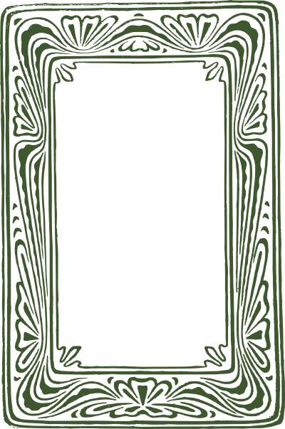 Green Rough Curly Frame clipart