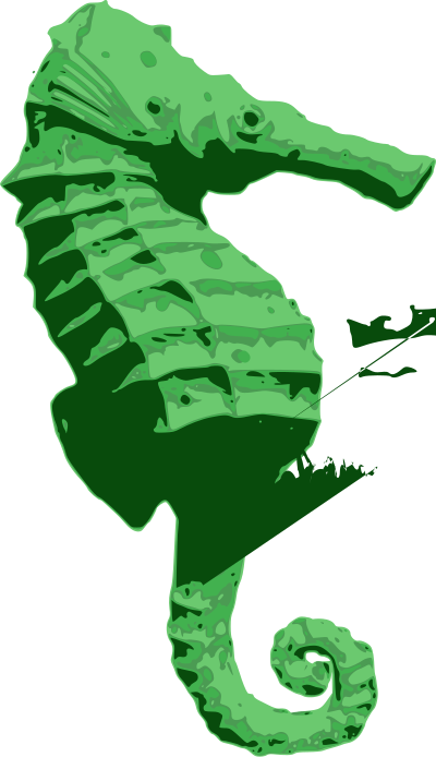 Green Seahorse clipart