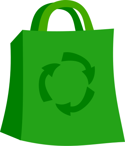 Green Shopping Bag clipart