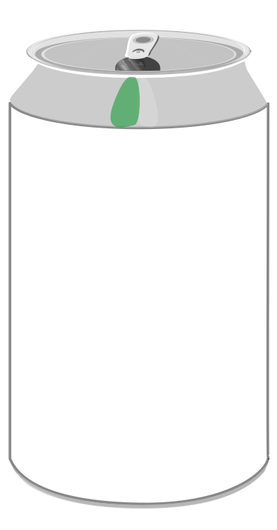 Green soda can clipart